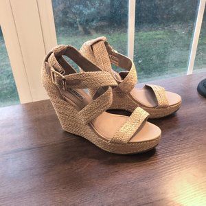 Steve Madden Natural Woven Platform Sandal Heel